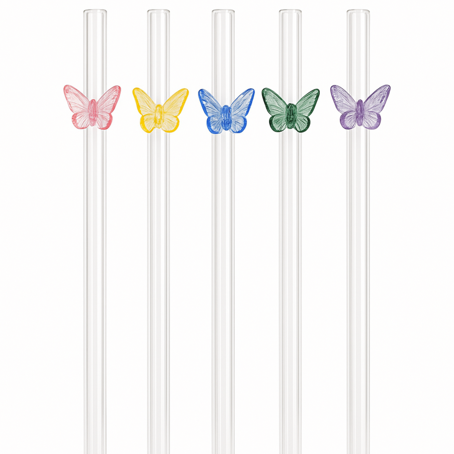 Butterfly Glass Straw