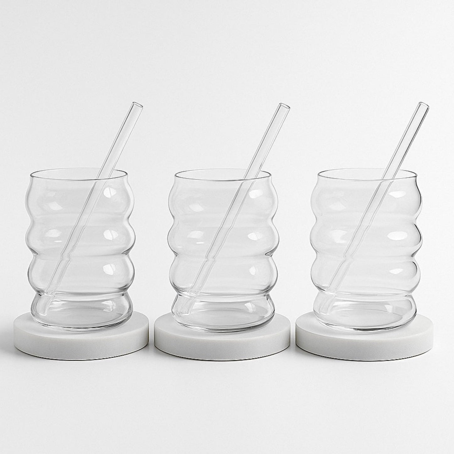 Transparent Tumbler With Straw