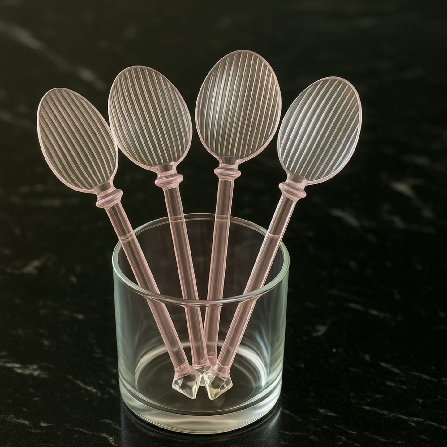 Pink Glass Spoon