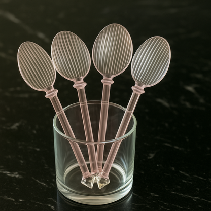 Pink Glass Spoon
