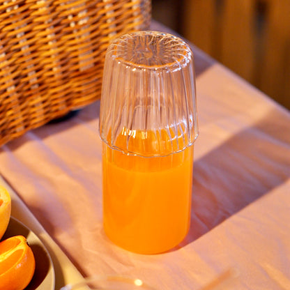 Ribbed Glass Carafe
