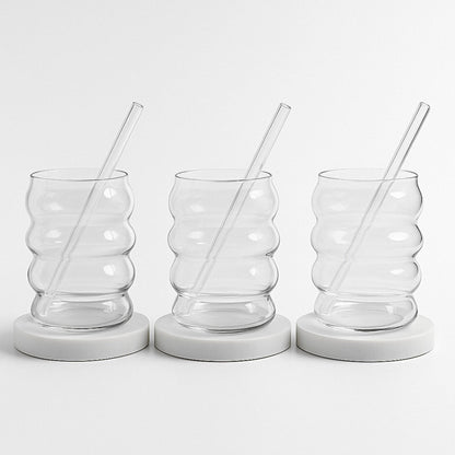 Transparent Tumbler With Straw