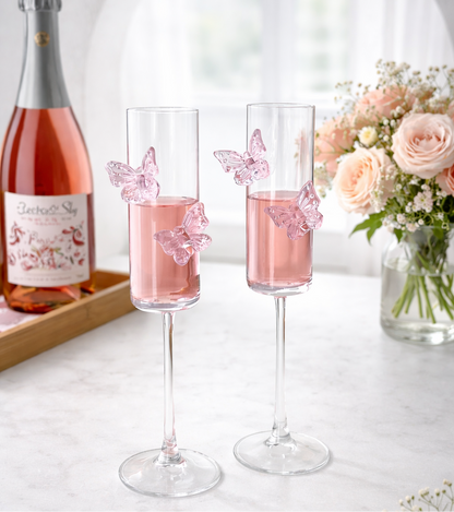 Butterfly Champagne Glass