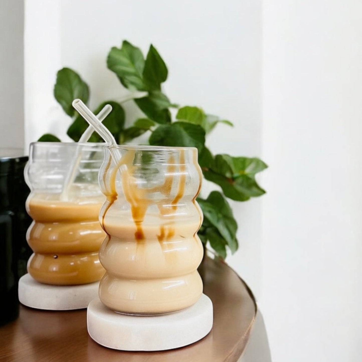 Transparent Tumbler With Straw