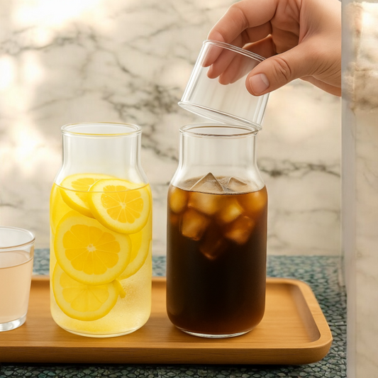 Transparent Carafe With Glass