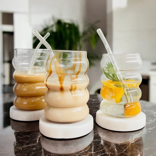 Transparent Tumbler With Straw